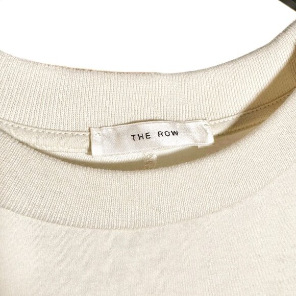 The Row Ivory Gentwood Long Sleeve A-Line Jersey Midi Dress - Picture 4 of 6